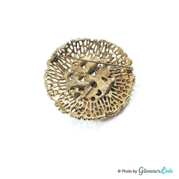 VTG 60s Sarah Coventry Fashion Splendor Massive Filigree Floral Brooch - Picture 4 of 5